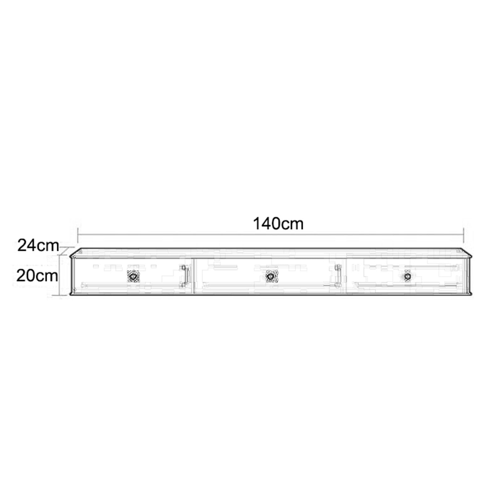 Mensola TV sospesa, Mobile TV da Parete con Lettore Dvd, ripiano portaoggetti e Supporto TV per Soggiorno e Camera da Letto.