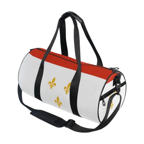 Bolsa de gimnasio ligera con bolsillo interior y diseño cilíndrico de gran capacidad