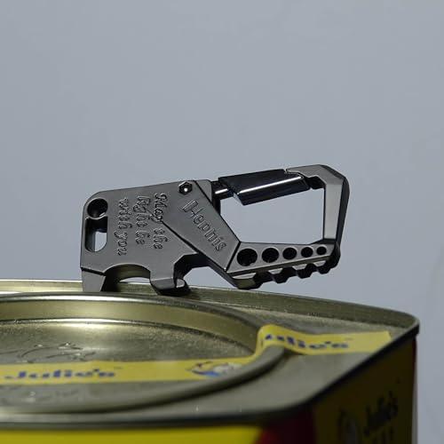 Image of Hephis Skull Heavy Duty Key Chain,Car Emergency Escape Tool, Seat belt Cutter,Bottle Opener,Carabiner Car Key Chains