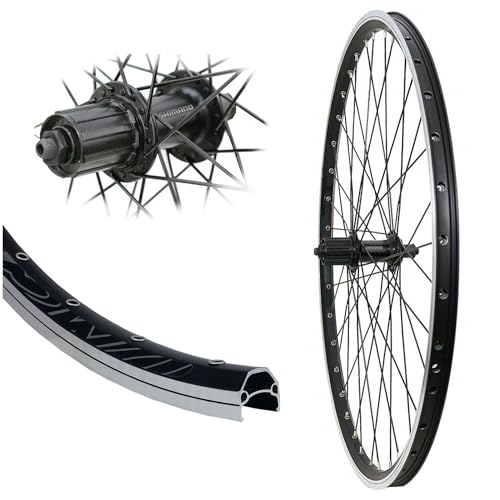 28 Zoll Hinterrad Shimano schwarz 8,-9,-10 Fach V-Brake Laufrad Hohlkammer...
