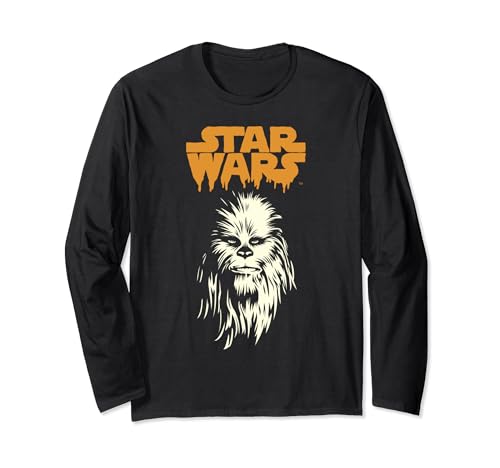 T-shirt Star Wars Chewbacca manches longues respirant et chaud avec logo graphique