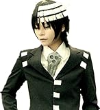 EZ2WORLD Soul Eater Death The Kid Short Black White MIX Anime Cosplay Cos Party wig