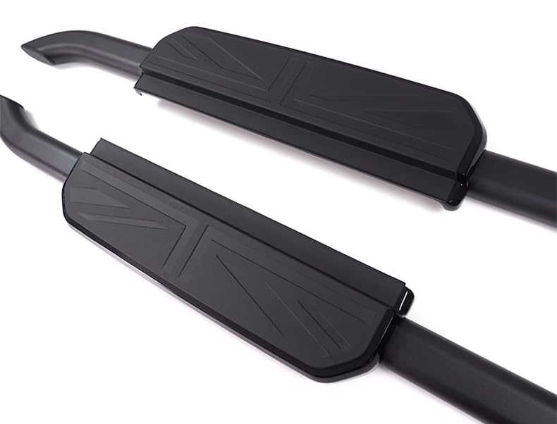 Lot de 2 marchepieds latéraux pour Land Rover Defender 90 2020-2024 2025 2026 L663 2 Portes (Style Drapeau)
