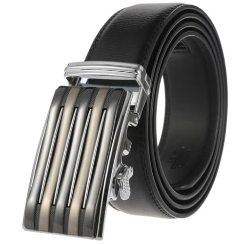 Genuine Leather Belts for Men Luxury Business Casual Strap Male Metal Automatic Buckle
