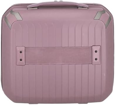 hand luggage cosmetic case hard case with recycled inner lining, ELVAA luggage series: stylish beauty case with protective corners + clip-on function, 36 cm, 20 liters, Rose, One Size, Hard