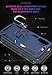 Samsung Galaxy Note 10 Plus Case with HD Screen Protectors, Military-Grade Metal Ring Holder Stand, Drop Tested Shockproof Cover for Note10+/5G Blue