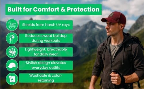 Image of Combo Stylish Sport Summer Cap with Adjustable Buckle Closure and Air Holes for All Sports, Baseball.Cap for Men's and Boy's Cap (Pack of 2)