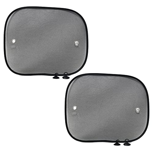 2 x fiXte Car Window Sunshade Set Tint Cover Blind Mesh Suction Mount Black