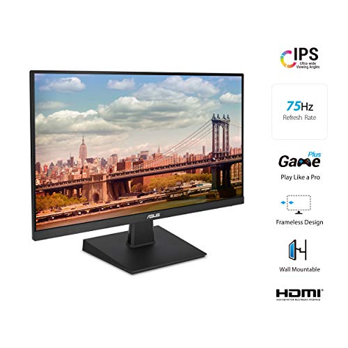 ASUS VA27EHE 27” Eye Care Monitor Full HD (1920 x 1080) IPS 75Hz Adaptive-Sync HDMI D-Sub Frameless