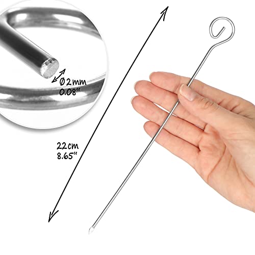 Edelstahl Schaschlikspieße COM-FOUR 16 Stück, 22 cm lang