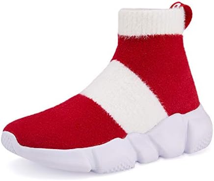 Casbeam Boys and Girls Breathable Lightweight Fashion Casual Sports Walking Shoes Running Sneakers 055 Red 28