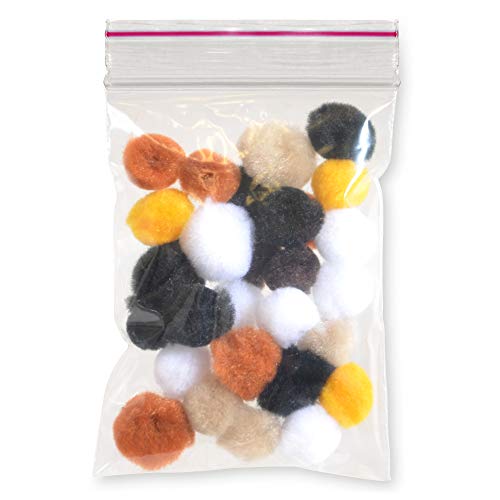 Universal Packaging 3 X 4 Inch Zip Top Resealable Clear Poly Plastic Storage Bags, 2.0 Mil, Zipper Lock Seal (100 Bags) #TOP5