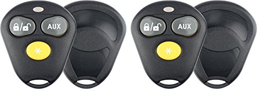 Keylessoption Keyless Entry Remote Control Starter Car Key Fob Case Shell Outer Cover 2 Button Pads For Viper Aftermarket Alarm (Pack Of 2) #TOP3