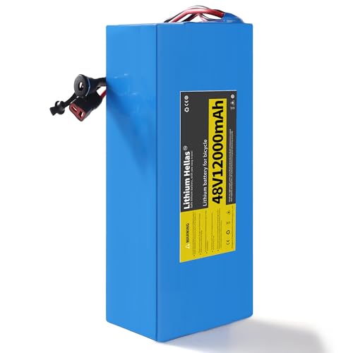 Lithium Hellas 48V 12Ah Ebike Battery 1 Pack, 48 Volt