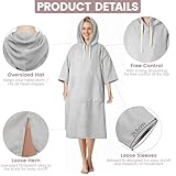 Zoom IMG-2 somlaw poncho da bagno grigio Zoom IMG-2 somlaw poncho da bagno grigio