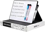 Small Dry Erase WhiteBoard Portable A4 Magnetic White Board Desktop Mini Drawing Notice Boards for Writing & Drawing, School, Classroom, Home Use