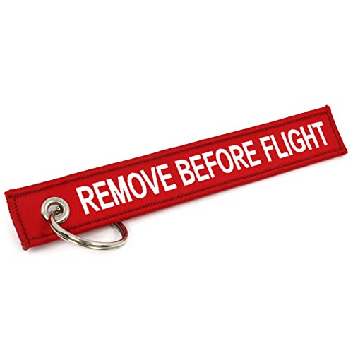 VmG-Store Remove before Flight Jet Tag Schlüsselanhänger festes Material umkettelt (REMOVE BEFORE FLIGHT) Cover