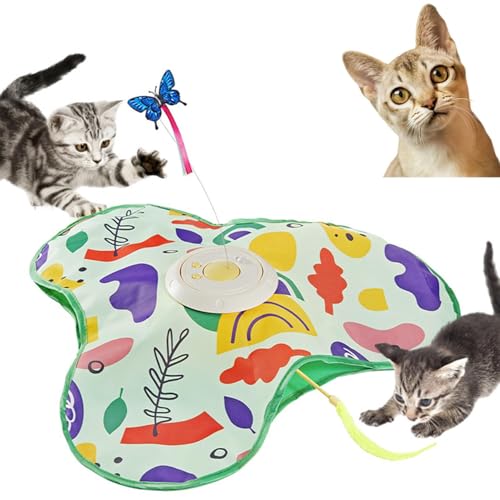 Lifetips シンガプーラ Singapura 猫 おもちゃ 電動 自動 猫じゃらし 一人遊び 動く玩具 羽付き 充電式 3モード 知育玩具 赤外線感知 複数ペット対応 ストレス解消 狩猟本能刺激 運動不足解消 留守番安心 室内用 静音設計 人気グッズ