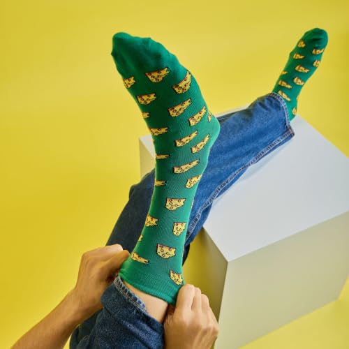 Image of Mint & Oak Long Socks For Men, Soft Cotton Calf Length Socks, Colorful Sock Gift For Men, Full Length & Odour Free, Funky Socks - Gift Box of 3
