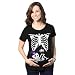 Crazy Dog T-Shirts Maternity Witch Baby Bump Cute Pregnancy Tshirt Halloween Night (Black) -M
