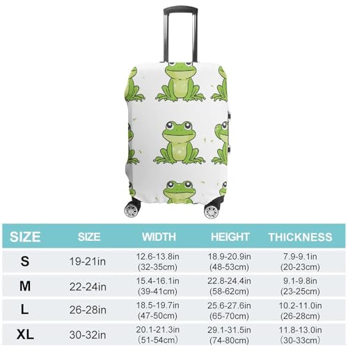 Little Green Frog Luggage Cover, Washable Elastic Suitcase Cover Protector Fit 18-32 Inch Luggage2