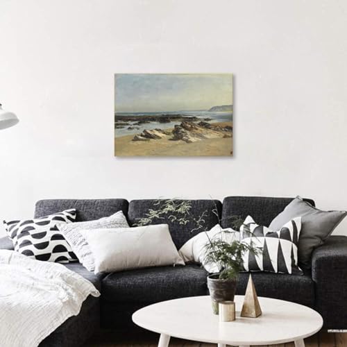 Tableau rochers et océan 40x60cm pour habiller un mur vide - 2