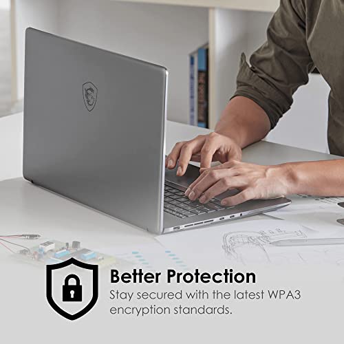 MSI AX1800 WiFi 6 Dual-Band USB Adapter - WLAN up to 1800 Mbps (5GHz, 2.4GHz Wireless), USB 3.2 Gen 1 Type-A, MU-MIMO, Adjustable Antenna, Beamforming, WPA3 - Wired Bracket Included - image 6