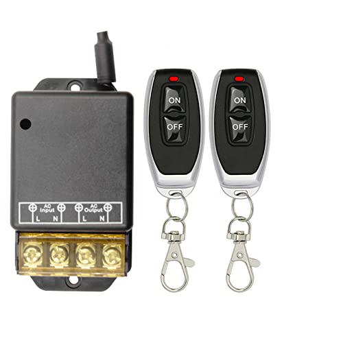 Mini Wireless Remote Switch 433 MHz RF Transmisor y Receptor High Power On/Off Switch 220 V 30 A para bomba, luces de techo, dispositivos eléctricos