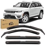 Nilight in Channel Rain Guards for Jeep Grand Cherokee L 2021 2022 2023 2024 Window Deflectors, Vent Window Visors-4PCS
