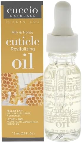 Cuccio Naturale Revitalizing Cuticle Oil - Hydrating Oil For Repaired Cuticles Overnight - Remedy For Damaged Skin And Thin Nails - Paraben/Cruelty-Free Formula - Milk And Honey - 0.5 Oz