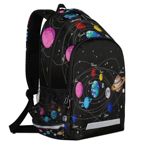 Mochila universo, sistema solar, planeta, para meninos, meninas, crianças, mochila escolar, mochila escolar, feminina, masculina, casual, para estudantes, universitários, bolsas de viagem