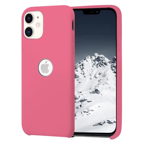 Image of VONZEE Liquid Silicone Soft Back Cover for iPhone 11 Case, Shockproof Slim Camera & Full Body Protection Non Yellowing Cover with Microfiber Lining & Logo Cut (6.1 Inch) -Hibiscus