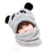 AYPOW Kinder Winter Thermofleece Mütze Sturmhaube für 1-8 Jahre, Neuheit Tiermütze Multifunktionale Winddichte Warme Wintermütze Schalmütze Kapuze Nackenwärmer für Jungen Mädchen Kleinkinder Outdoor