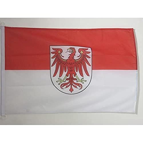 AZ FLAG, Brandenburg Flag, 2x3 Ft, For Outdoor, German region of Brandenburg Banner Knitted Polyester with Two Plastic Rings