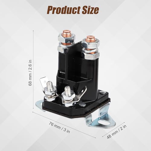 Solenoide de arranque 117-1197 de 12 V y 4 terminales para tractor cortacésped Exmark Toro 3