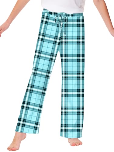 Image of Remimi Girl Boy Plaid Pants Drawstring Summer Casual Loose Bottoms 5-14 Years
