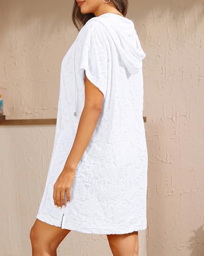 Pinup Fashion Terry Cloth Cover Up - Women 2025 Swimsuit Coverup Oversized Hooded Towel Dress with Pockets2