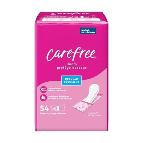 Pamprin Menstrual Symptoms Relief Including Cramps, Pain, Bloating, 40 Caplets and Carefree Panty Liners, Regular, Unscented, 54 Count Cover