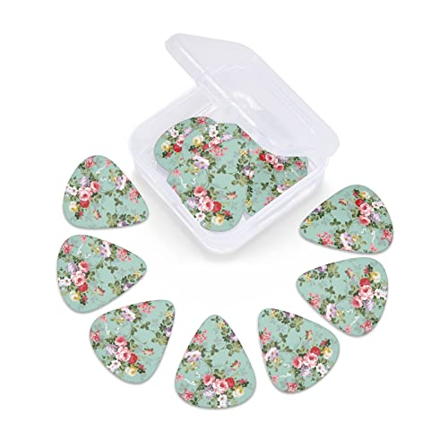 Ensemble de 12 médiators de guitare Vintage Floral Flowers pour guitare acoustique, guitare électrique, contrebasse… - Les Beatles, Paul McCartney, John Lennon, RIngo Starr, George Harrison Ensemble de 12 médiators de guitare Vintage Floral Flowers pour guitare acoustique, guitare électrique, contrebasse… – Image 7