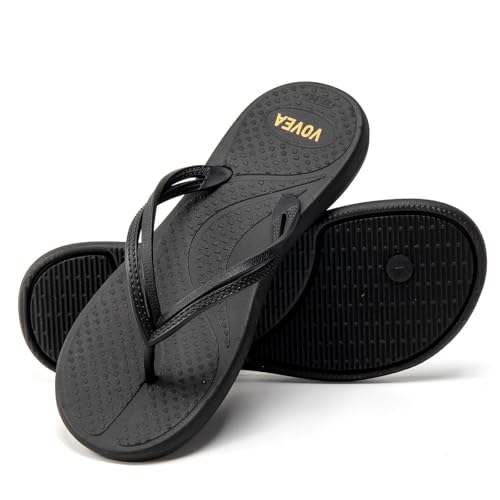 Image of VOVEA Flip Flops For Women Non-Slip Bathroom Shower Shoes Cushion foam Indoor and Outdoor Sandals