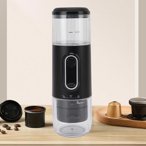 Cafetera portátil eléctrica para cápsulas y café molido 100 ml miniatura 4