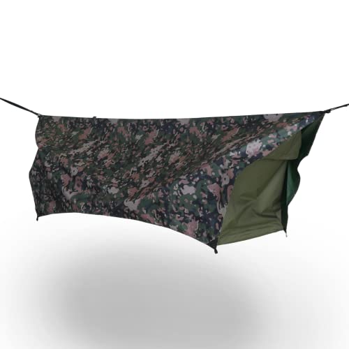 Haven Tents Haven Safari Tent - Canopy Camo - Complete Lay-Flat Hammock Tent for Camping - 300d Polyester Canvas - Includes Premium Insulated Pad and Rainfly - 80""x30"" (Canopy Camo)