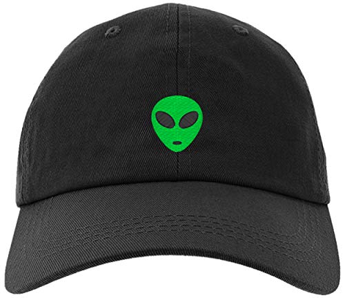 owndis Casquette Alien verte brodée, casquette de baseball réglable, noir, Taille unique