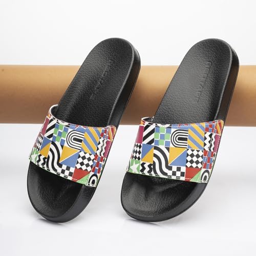 Image of Red Tape Womens Sliders in Slate Blue | Casual Pool Sliders | SLATE BLUE | 3 UK