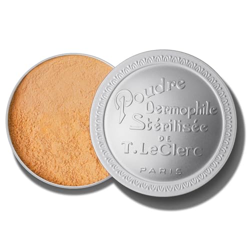 Image of T.LeClerc DERMOPHILE Loose Rice Powder - Jumbo Size - Long-Lasting Mattifying Setting Powder - Natural Finish for All Skin Types (ABRICOT, 25G)