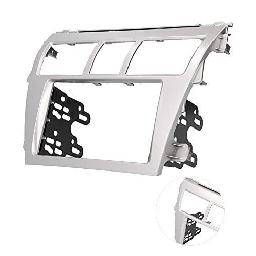 Pantallas, Wireless GOTOTOP Plata 2-DIN Radio Fascia Navegación Estéreo para Automóvil Kit de Panel de Tablero Reacondicionado Marco Apto para Vios 2007-2012 Belta 2005-2008...