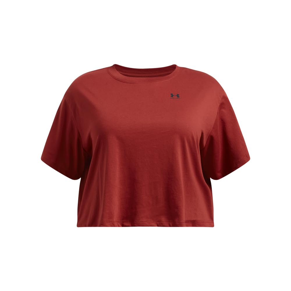 Under Armour T-Shirt à Manches Courtes avec Logo Court pour Femme
