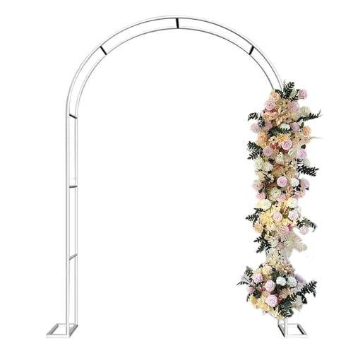 Arche de jardin en métal blanc 280x220cm pour plantes grimpantes