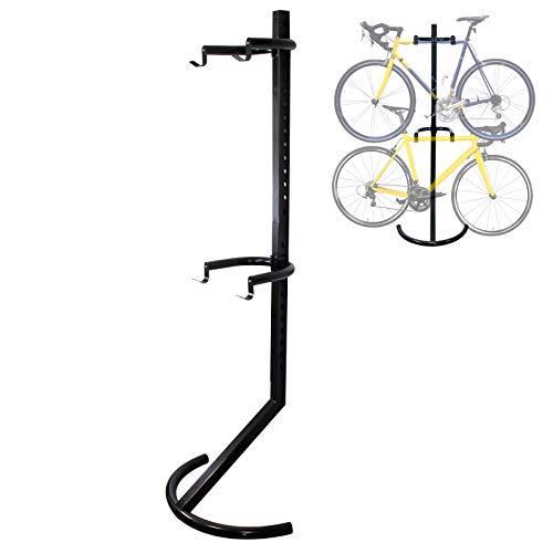 WilTec Soporte 2 Bicicletas hasta 90kg Sistema de Colgar con Brazos de sujeción Soporte bicis por Gravedad