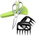 Kitchen Scissors AND BBQ Meat Claws, cut even Chicken Bones easily with the 8 in 1 Heavy Duty Shears for Poultry and the Strongest Pulled Pork Shredder Paws for Slow-Cooked Brisket. Bear Claw & Herbs.